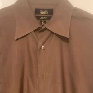 Murano Brown Dress Shirt Classic Style
